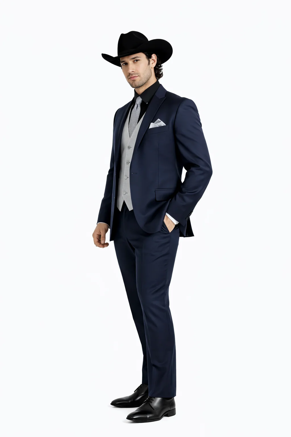 Smoking Traje - Esmoquin - Smoking Para Hombre - Royal Blue Tuxedo - Image 3