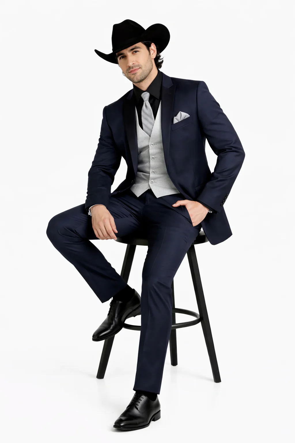 Smoking Traje - Esmoquin - Smoking Para Hombre - Royal Blue Tuxedo - Image 5