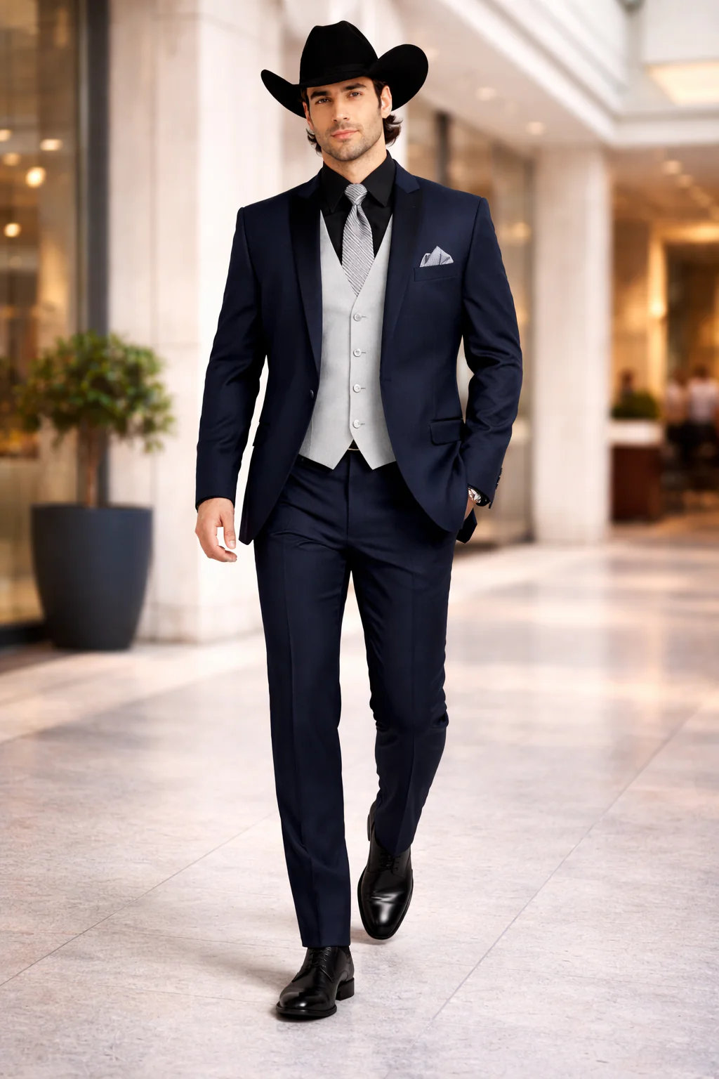 Smoking Traje - Esmoquin - Smoking Para Hombre - Royal Blue Tuxedo - Image 8