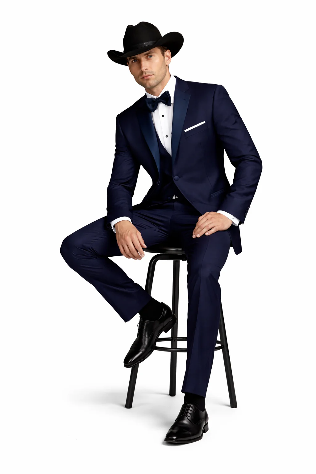 Smoking Traje - Esmoquin - Smoking Para Hombre - Slim Fit Trajes De Novio Navy Tuxedo - Image 4