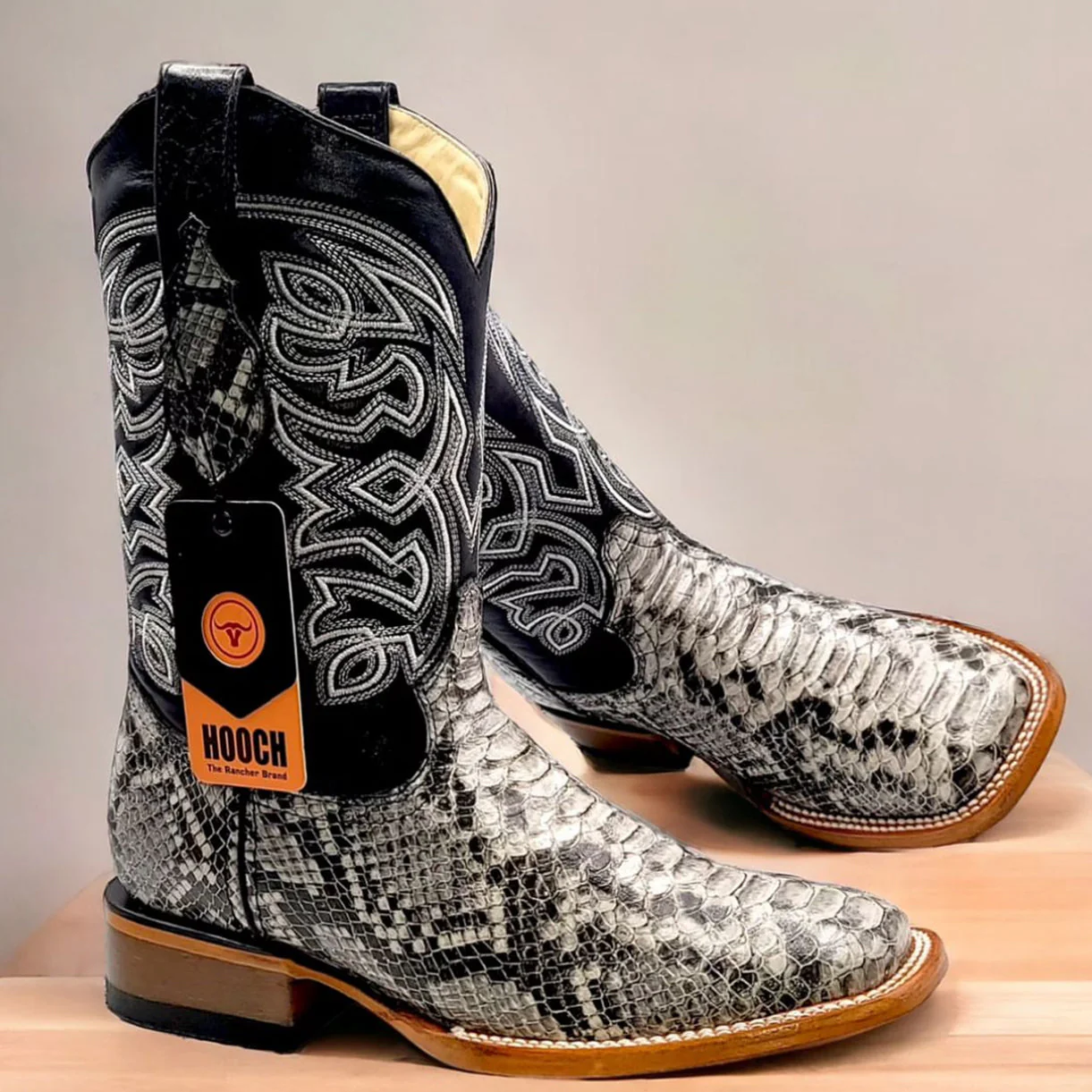 Snake Print Boots by Hooch Boots