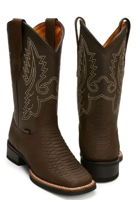 Square Toe Cowboy Boots Snakeskin Print by La Sierra Boots - Image 4