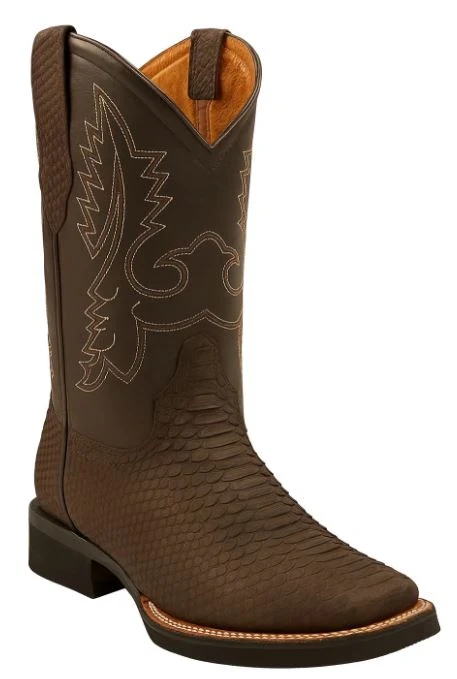 Square Toe Cowboy Boots Snakeskin Print by La Sierra Boots - Image 5
