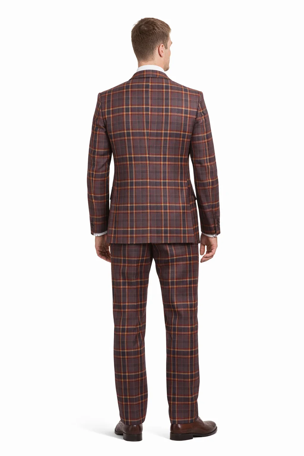 Statement Men’s 100% Wool 3-Piece Suit – Vibrant Color Contrast Modern Fit - Image 4
