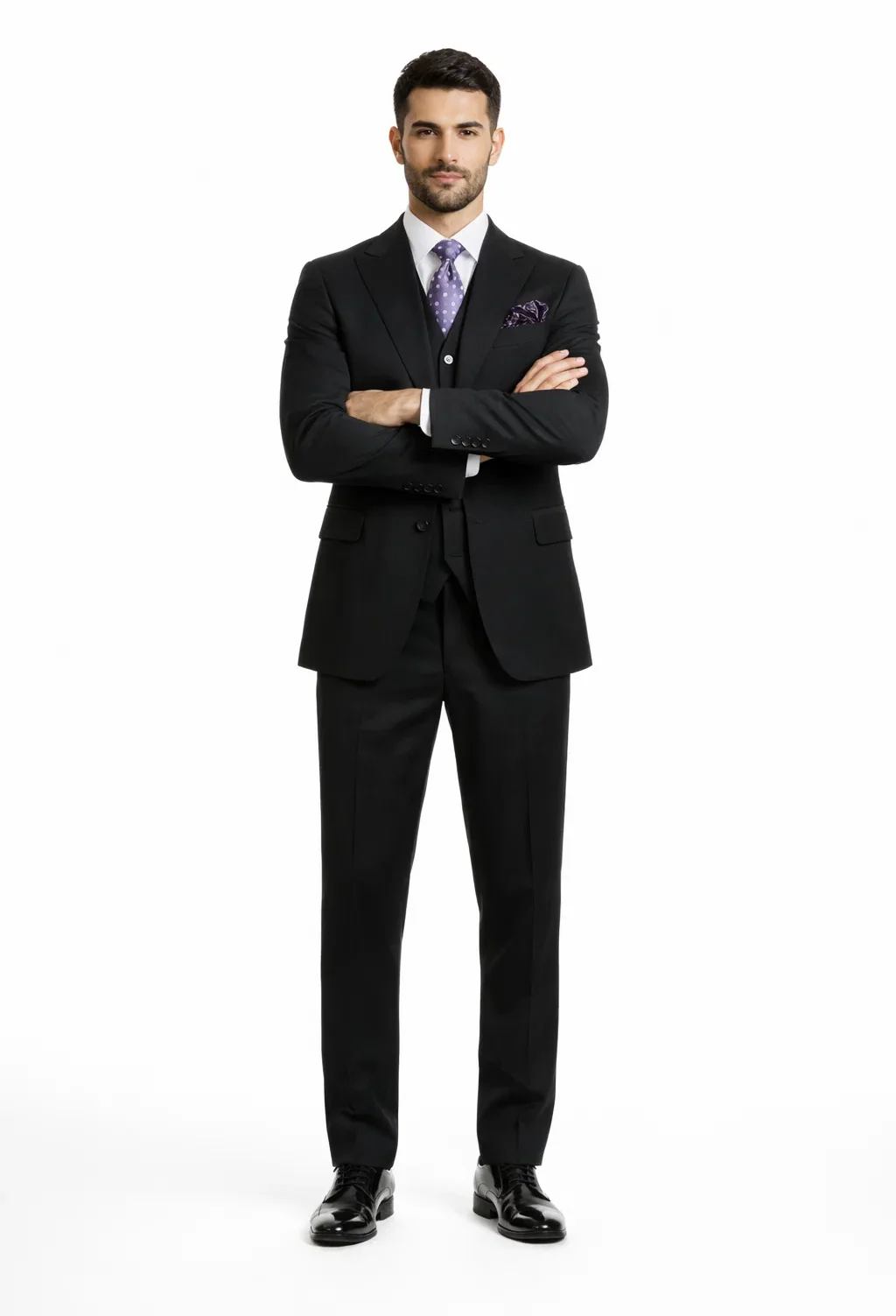 Steve Harvey Suits Clothing line - Steve Harvey Suits Mens Black Suit - Designer Brand Suit No Pleated Pants Modern Fit - Image 5