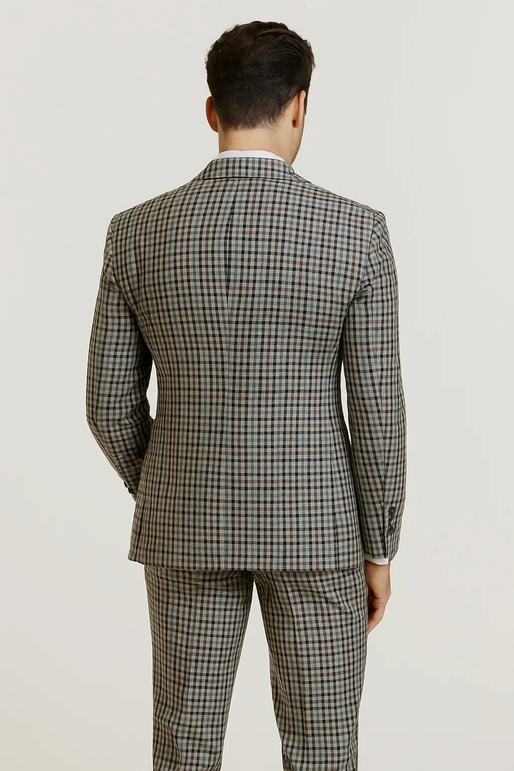 Steve Harvey Suits Clothing line - Steve Harvey Suits Mens Multicolor Suit - Designer Brand Suit No Double Breasted Pinstripe Pleated Pants Modern Fit - Image 6