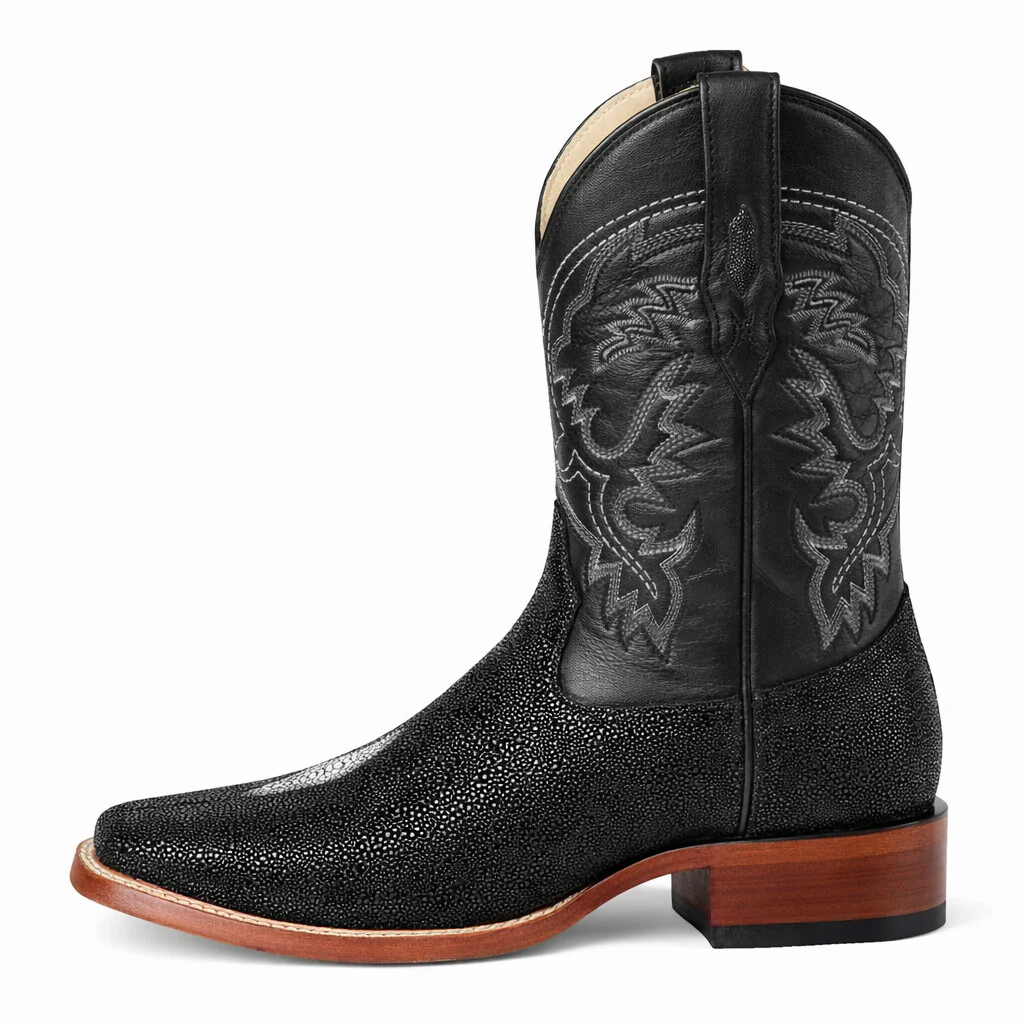 Men’s Square Toe Stingray Boots – Luxury Exotic Leather Footwear - By Los Altos Boot - Image 2