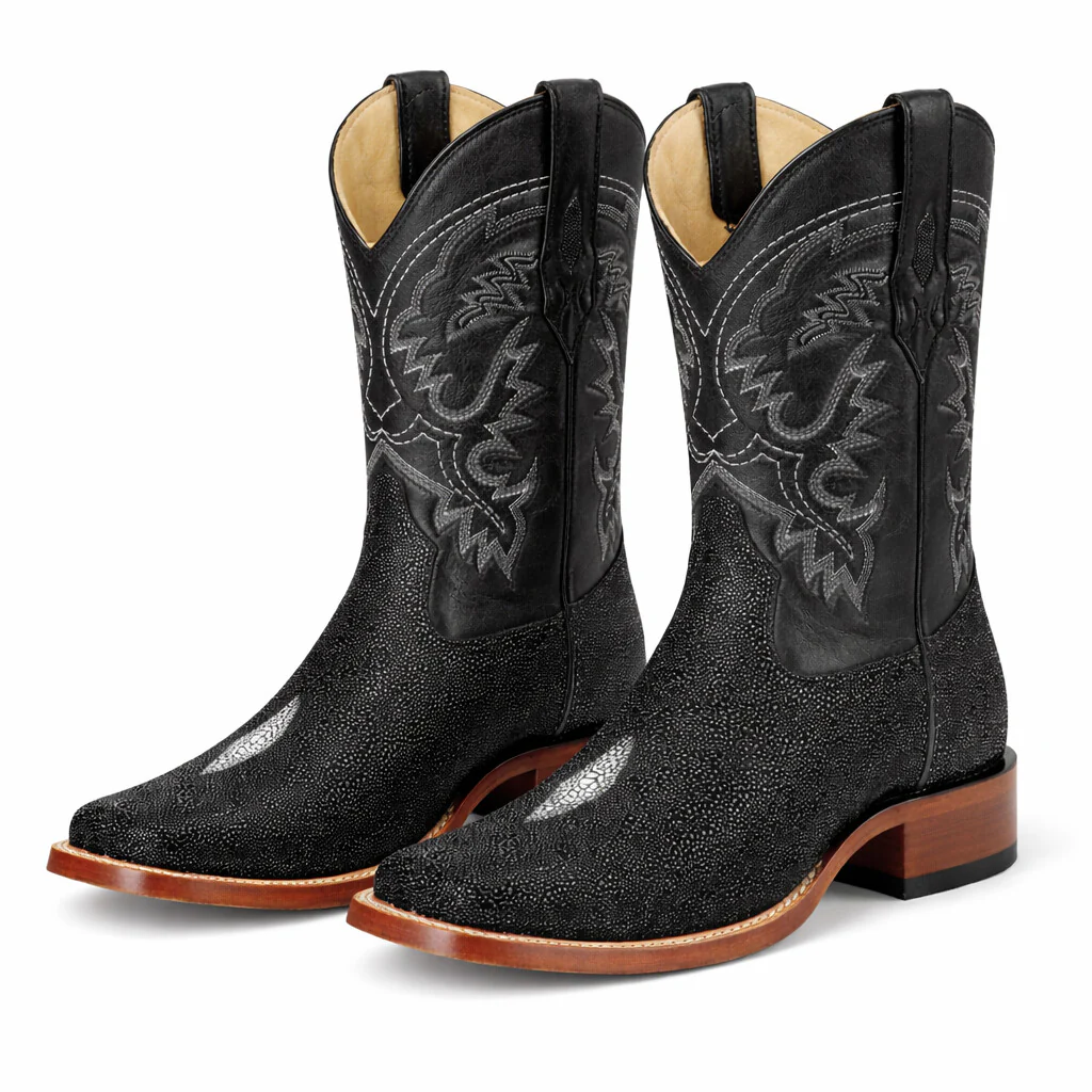Men’s Square Toe Stingray Boots – Luxury Exotic Leather Footwear - By Los Altos Boot - Image 7