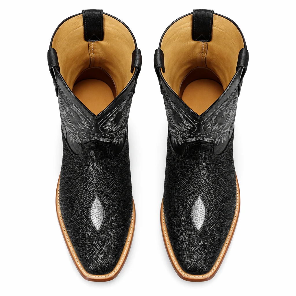 Men’s Square Toe Stingray Boots – Luxury Exotic Leather Footwear - By Los Altos Boot - Image 9