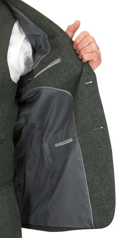 Stinson Tweed Suit - Gray Herringbone - Image 6