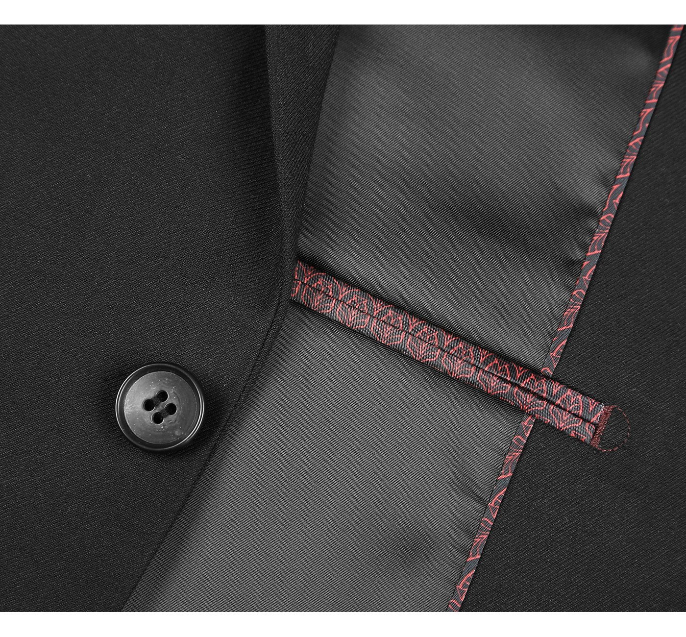 Renoi Designer Suit 2110-1 Men's Slim Fit Solid Stretch 2-Piece Suit - Image 6