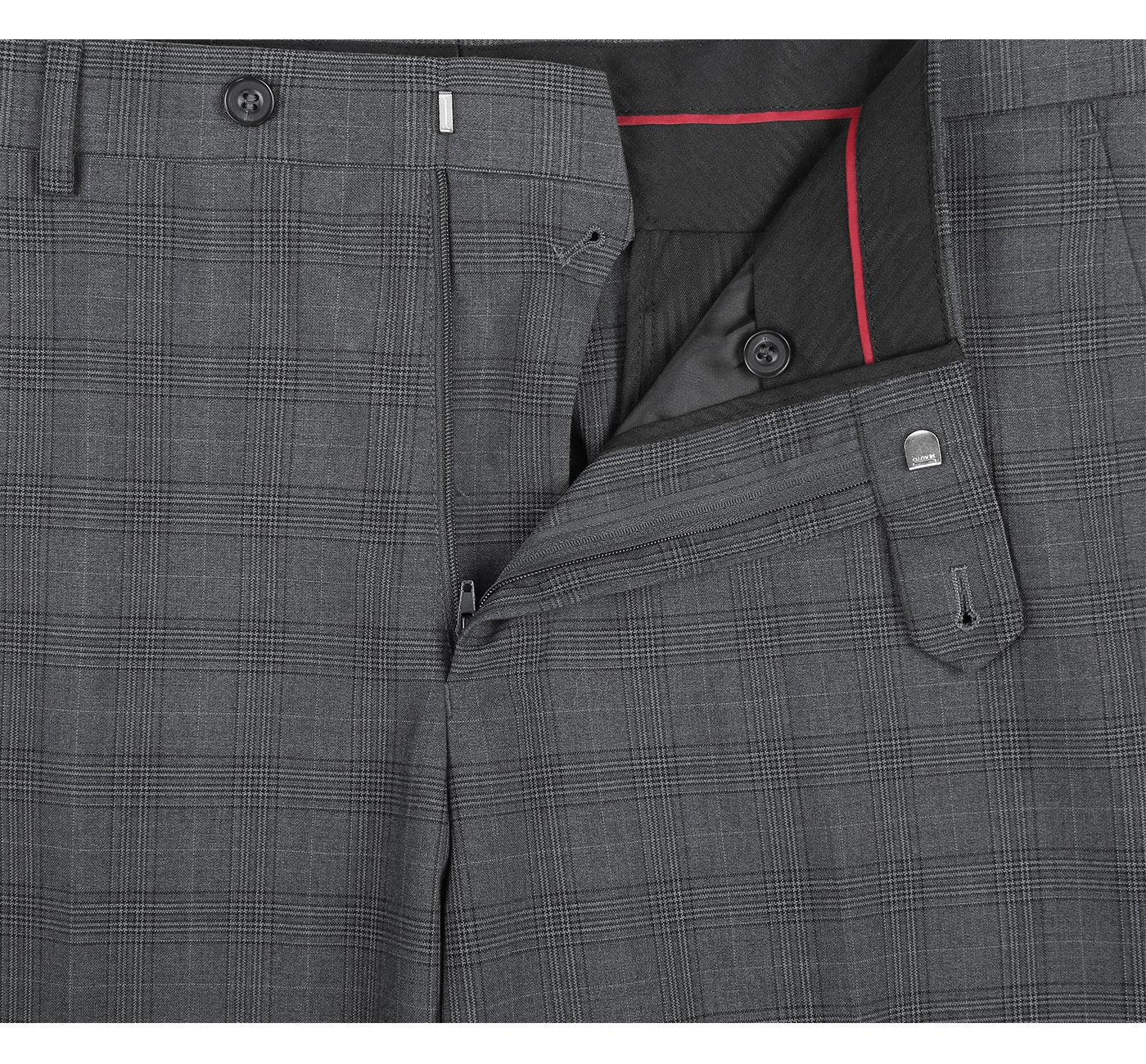 Designer Suit 278-1 Men's 3-Piece Classic Fit Single Breasted Windowpane Suit - Image 8