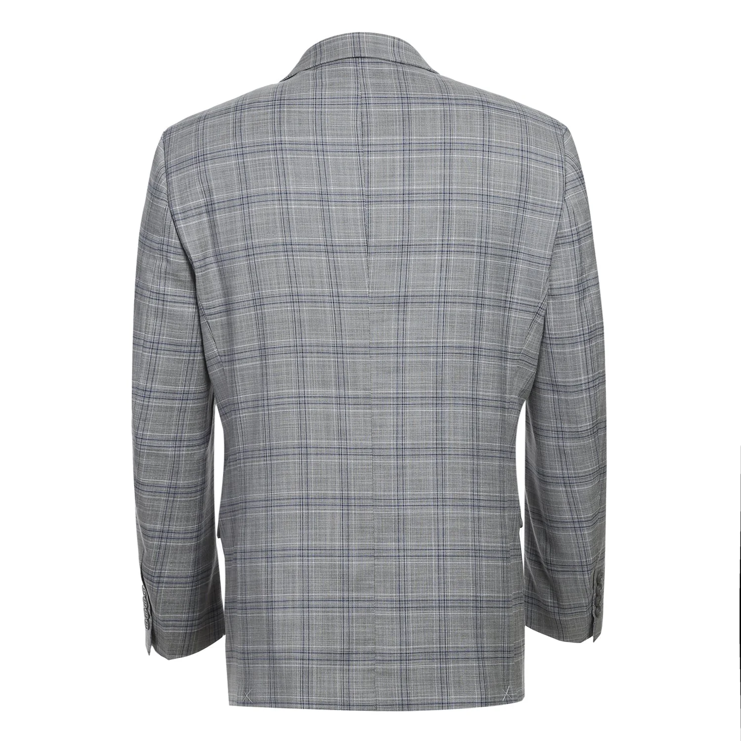 293-23 Men's Classic Fit Checked Suits - Image 3
