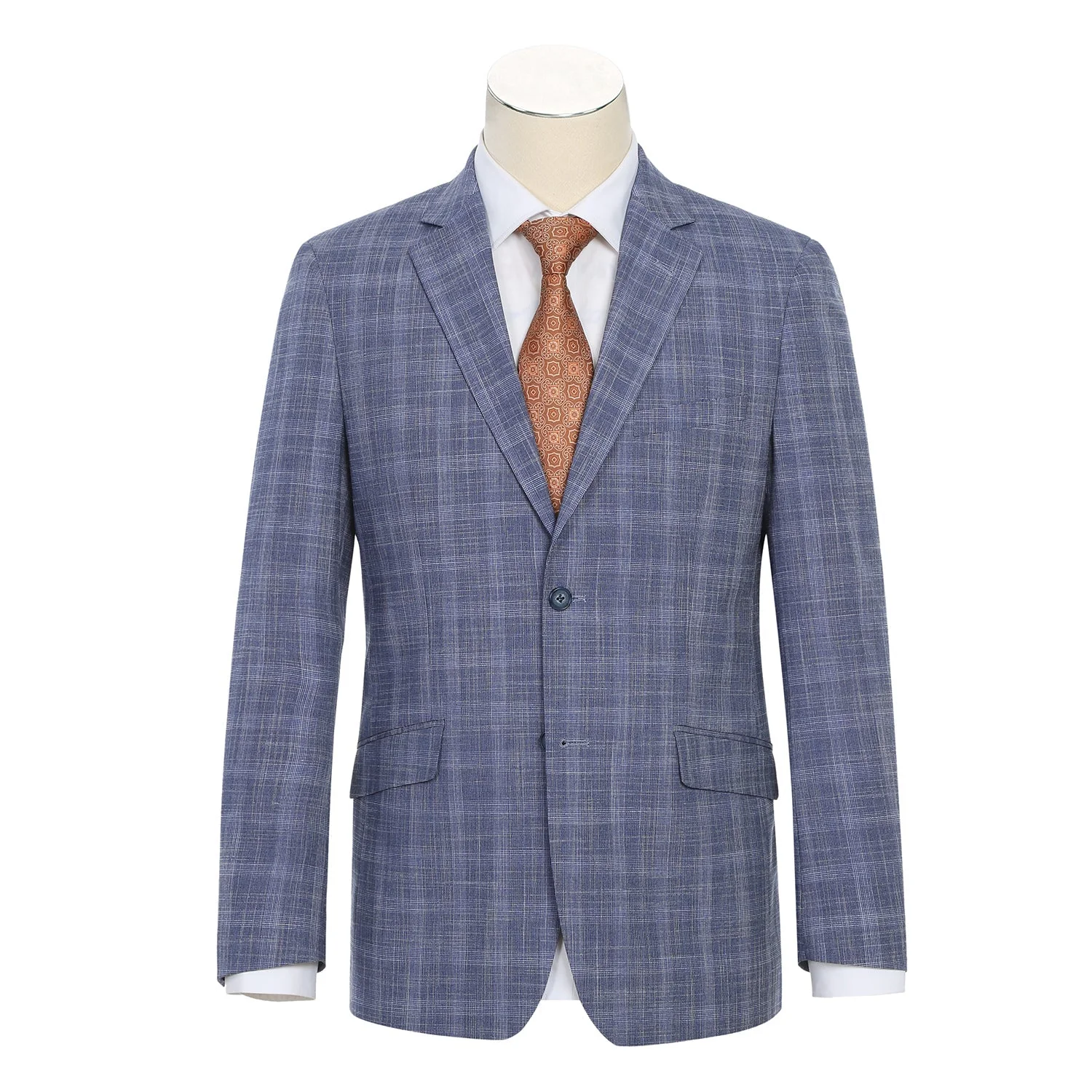 Renoi Designer Suit 293-24 Men's Slim Fit Checked Suits