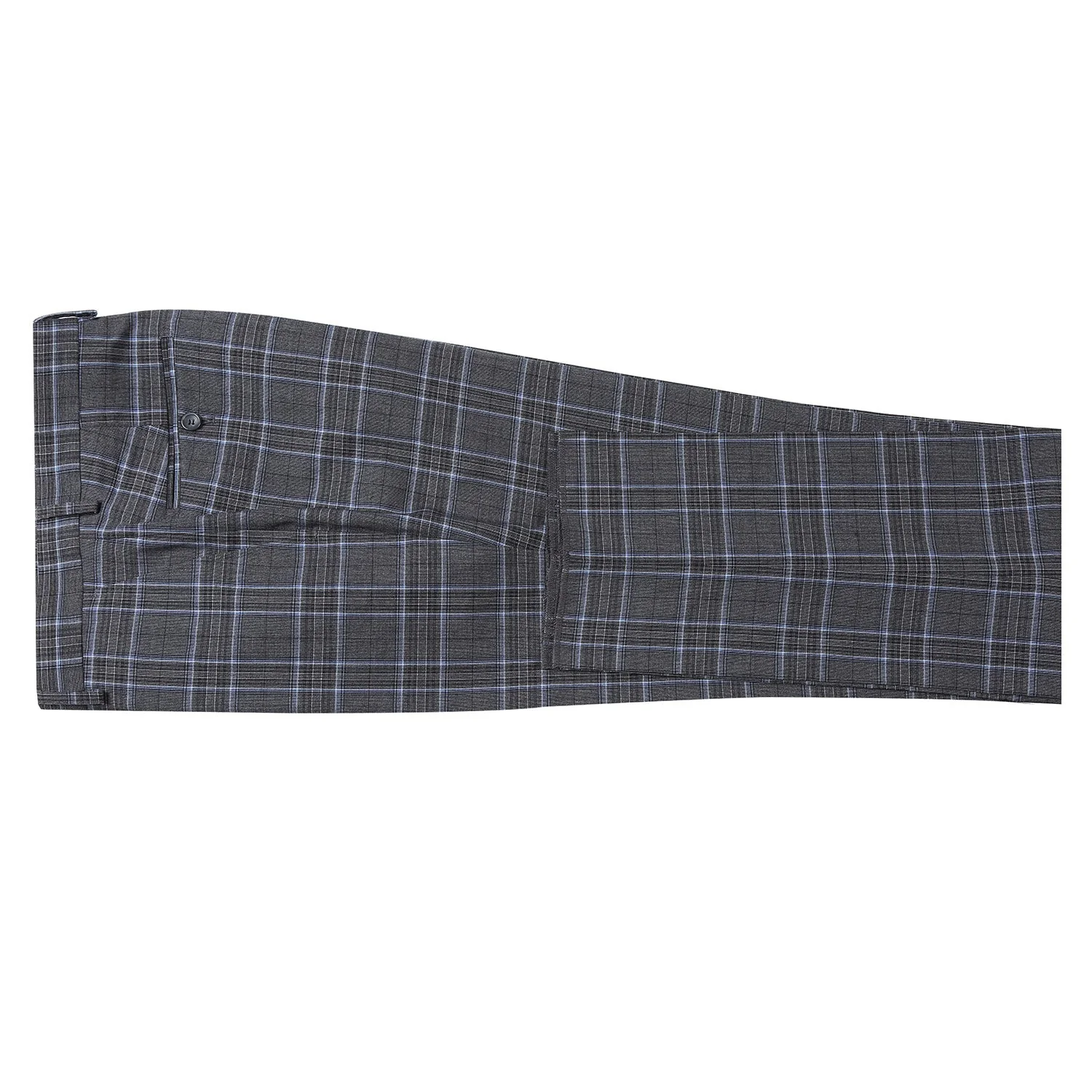 293-28 Men's Slim Fit Checked Suits - Image 10
