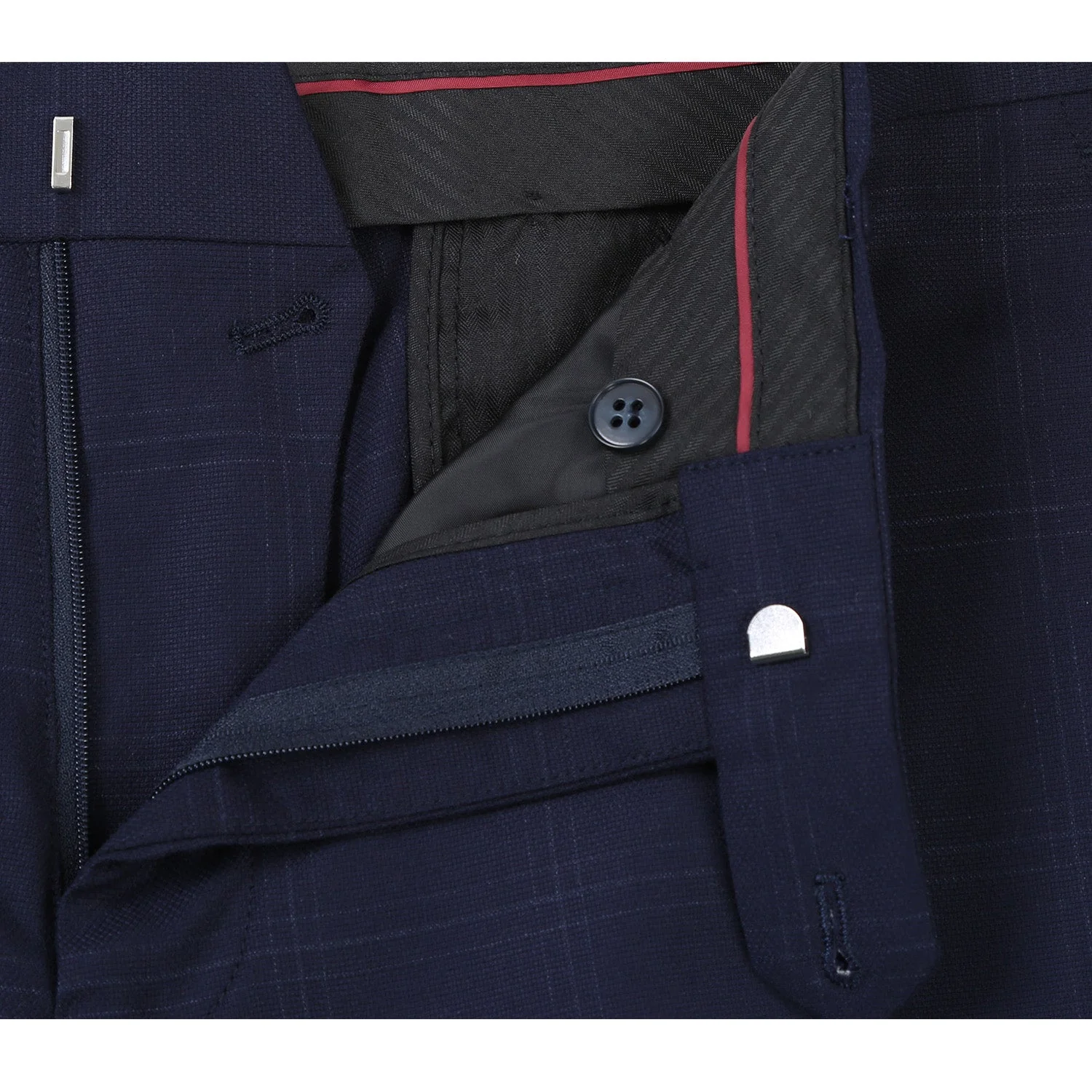 293-29 Men's Slim Fit Checked Suits - Image 9