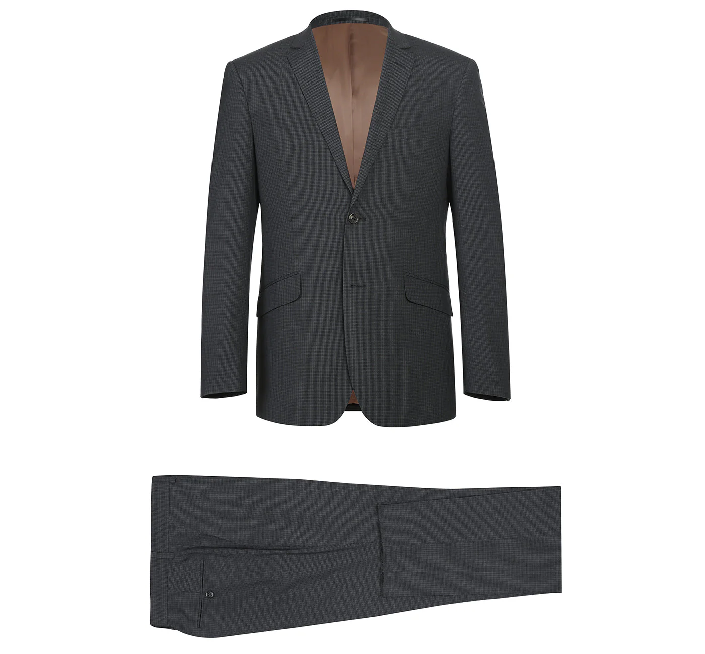 Renoi Designer Suit 293-9 Men's Two Piece Slim Fit Stretch Dress Suit