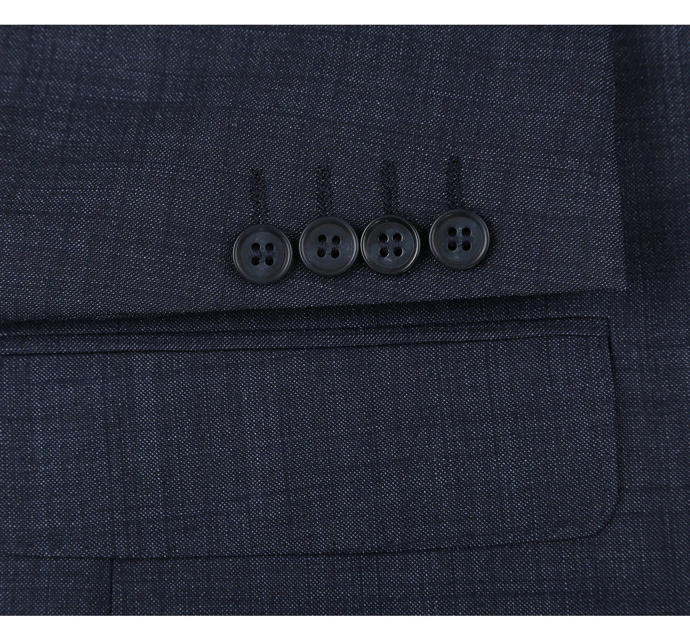 558-3 Men's Two Piece Classic Fit Wool Blend Suit - Image 5
