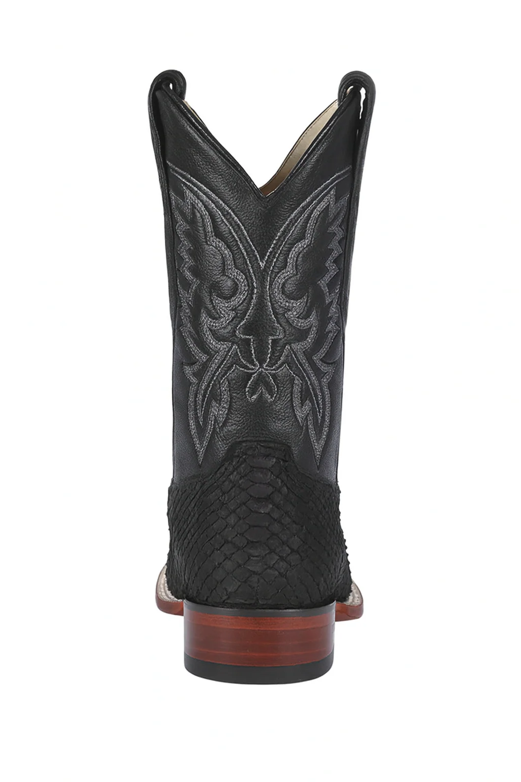 Suede Black Python Cowboy Boots - Image 4