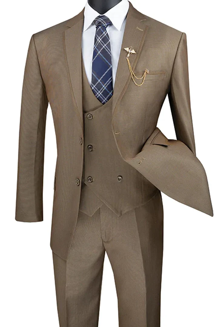 Tan Suits For Wedding - Tan Groomsmen Suits - Tan Fit Tuxedo