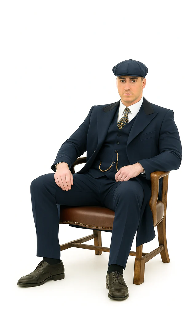 Thomas Shelby Costume Jacket + Pants + Vest + Overcoat + Hat - Image 4