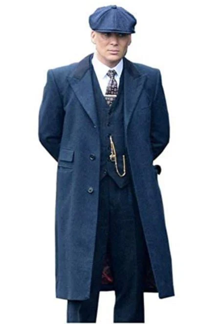 Thomas Shelby Costume Jacket + Pants + Vest + Overcoat + Hat - Image 9