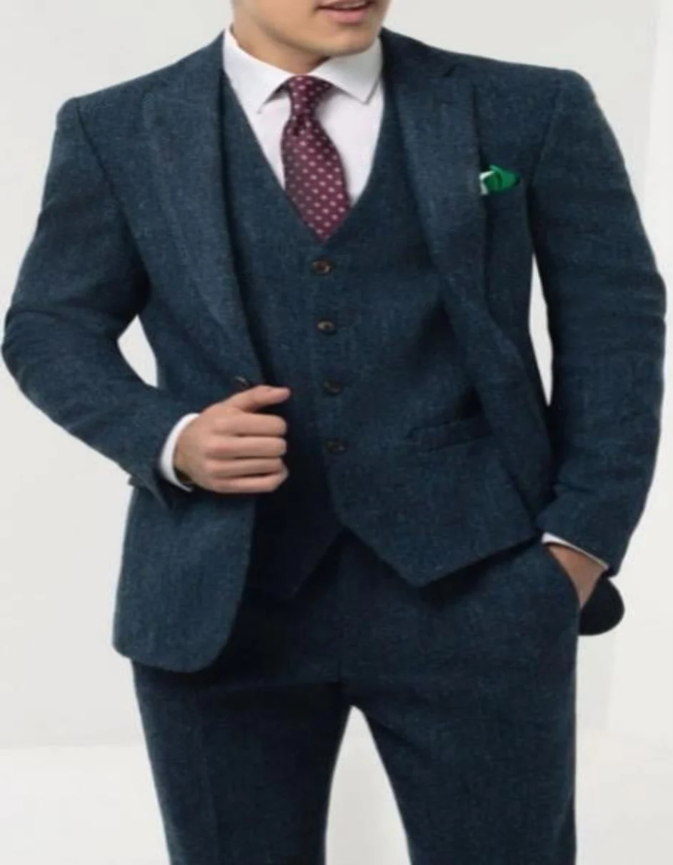 Thomas Shelby Suit - Peaky Blinders Blue Wedding Suits - Image 9