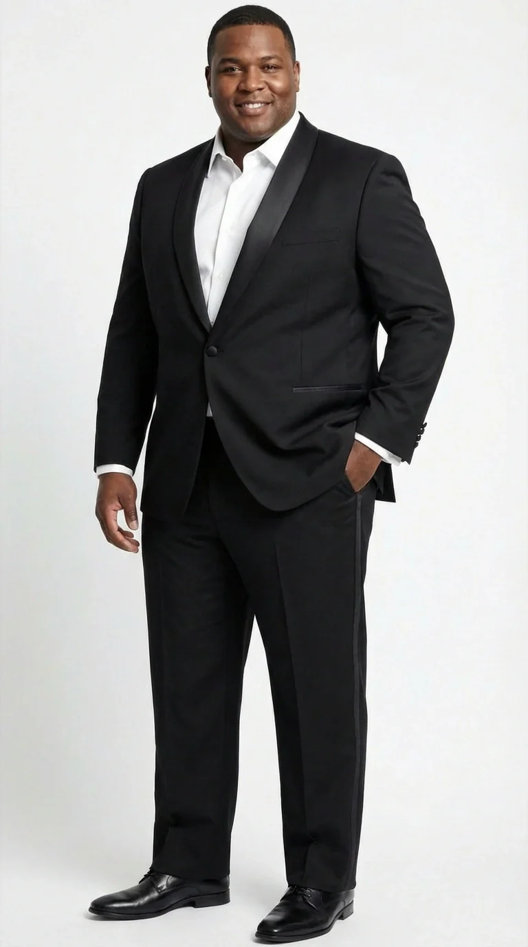 Tiglio Designer Men’s Black Single Button Tuxedo Suit – Formal Black Business and Wedding Suit Shawl Collar  Super 150's Wool Fabric - Image 13