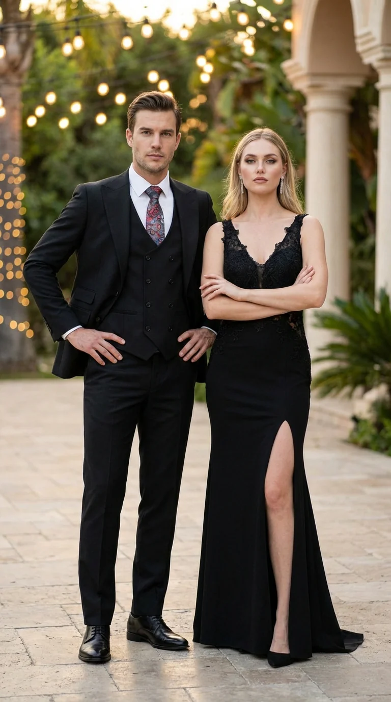 Tiglio Men’s Black 3 Piece Suit – Classic Formal Business Suit with Vest for Wedding and Special Occasion - Image 12