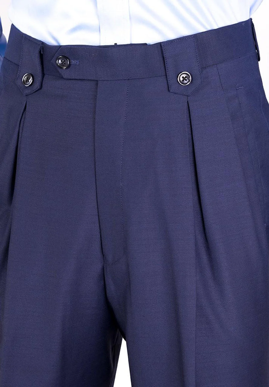 Tiglio Rosso Mens French Blue Wool Double Breasted Suit - Image 9