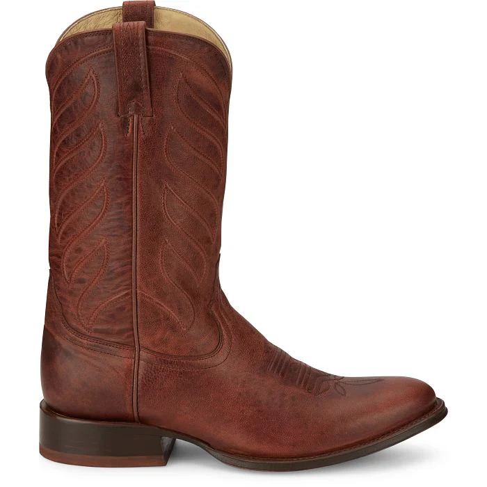 Cognac Round Toe Goat Cowboy Boot - Image 2