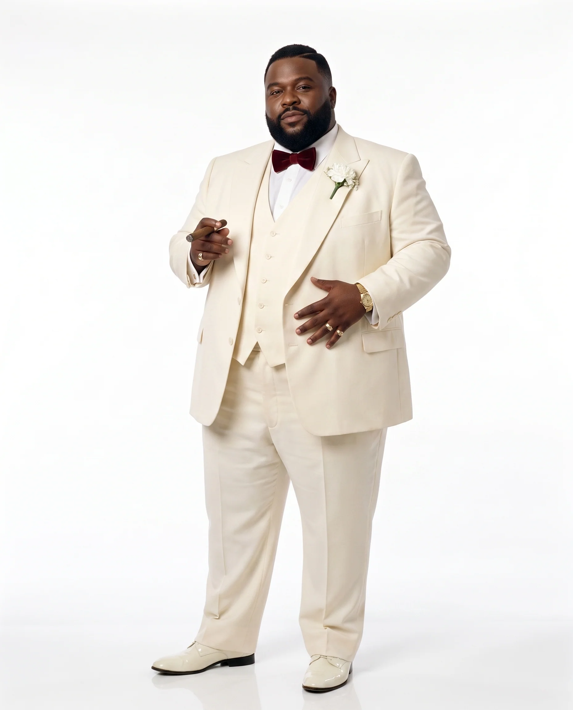 Tony Montana’s Ivory Vested Suit – Classic Ivory 3 Piece Suit for Wedding, Formal and Evening Wear - Image 11