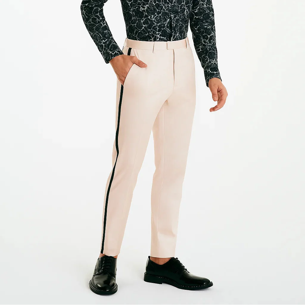 Tuxedo Pants - Flat Front Pants Ivory - Image 3