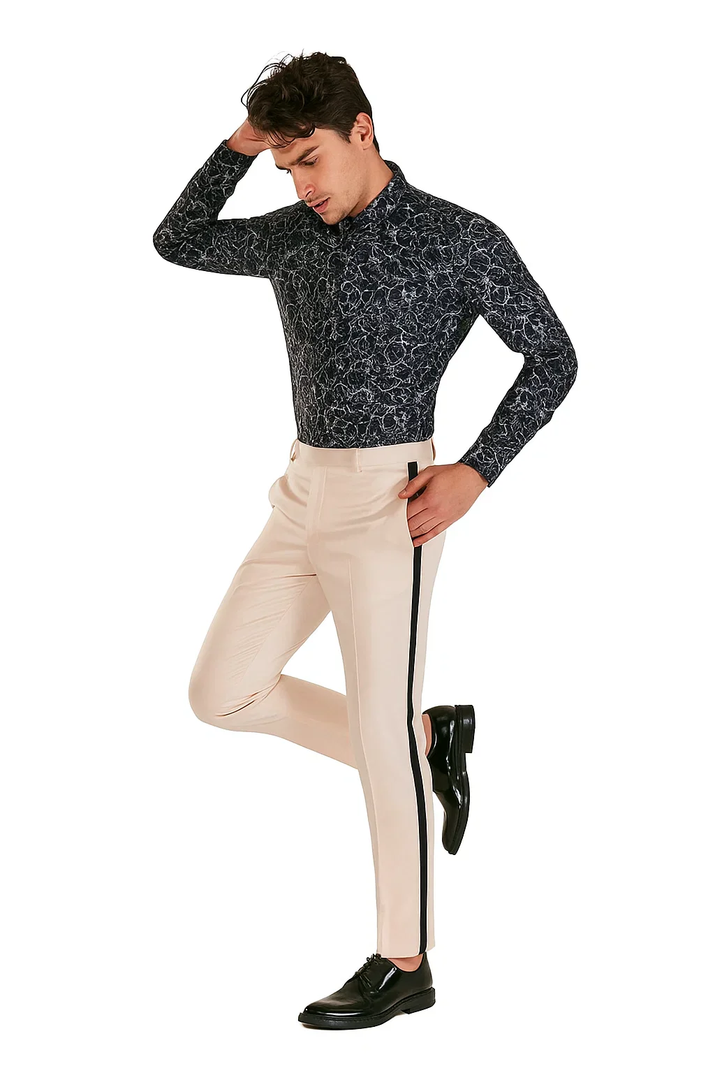Tuxedo Pants - Flat Front Pants Ivory - Image 4