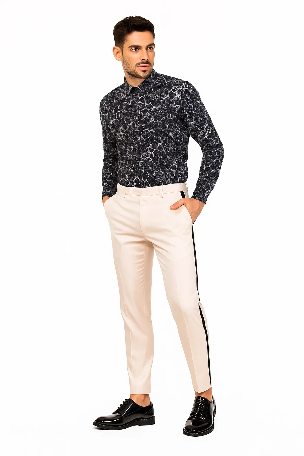 Tuxedo Pants - Flat Front Pants Ivory - Image 5