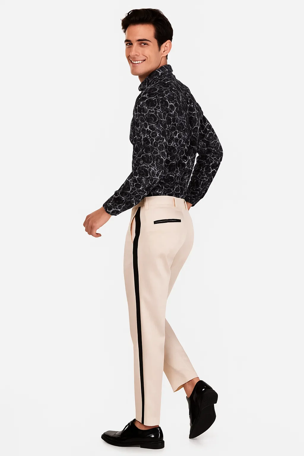 Tuxedo Pants - Flat Front Pants Ivory - Image 6