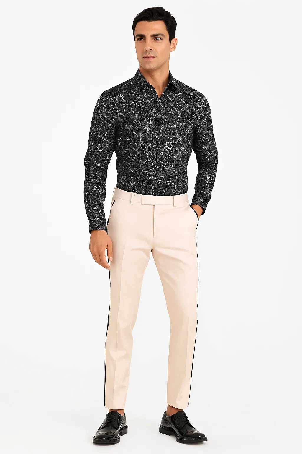 Tuxedo Pants - Flat Front Pants Ivory - Image 9
