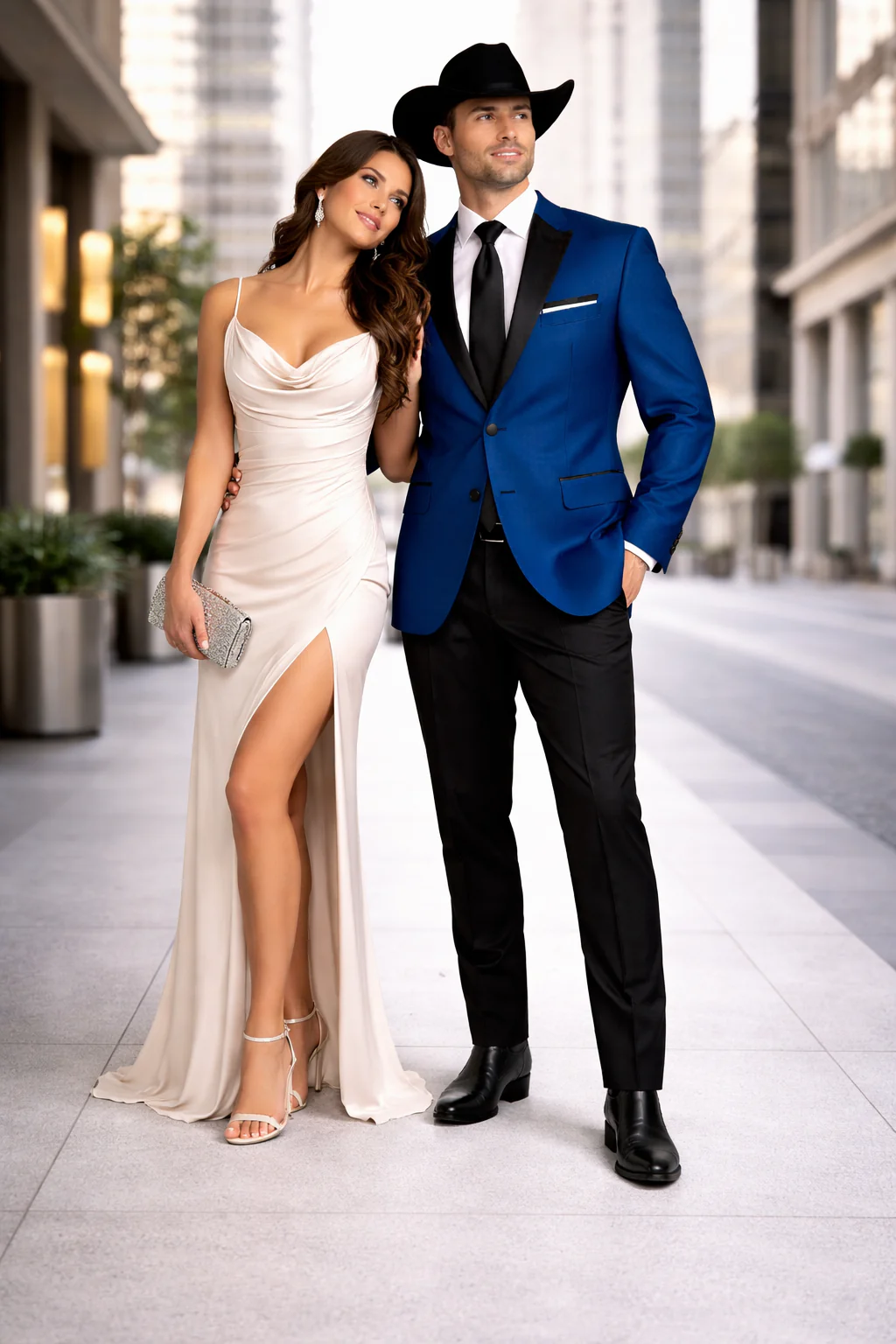 Two Toned Royal Light Blue Two Button Velvet or Dress Suits for Men Fabric Tuxedo Suit Or Dinner Jacket Black Lapeled - Image 6