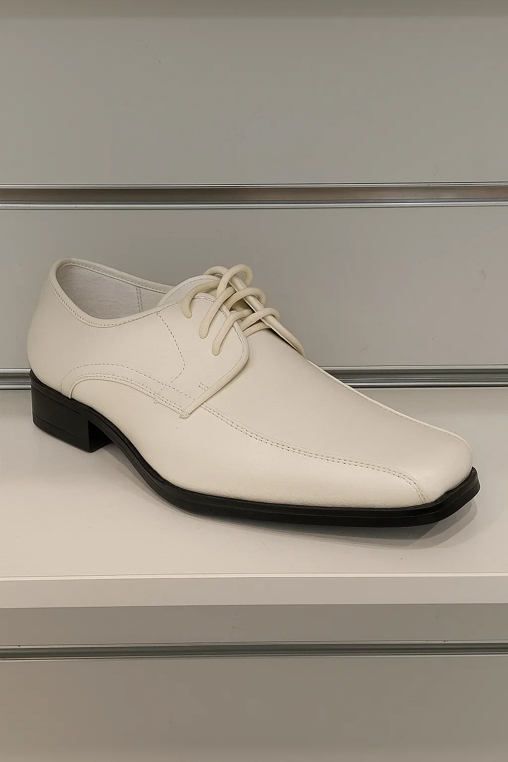 VANGELO Boy TUX-5KID Dress Shoes For Men Perfect for Wedding Formal Tuxedo Ivory Patent - Men's Shiny Shoe - Image 7