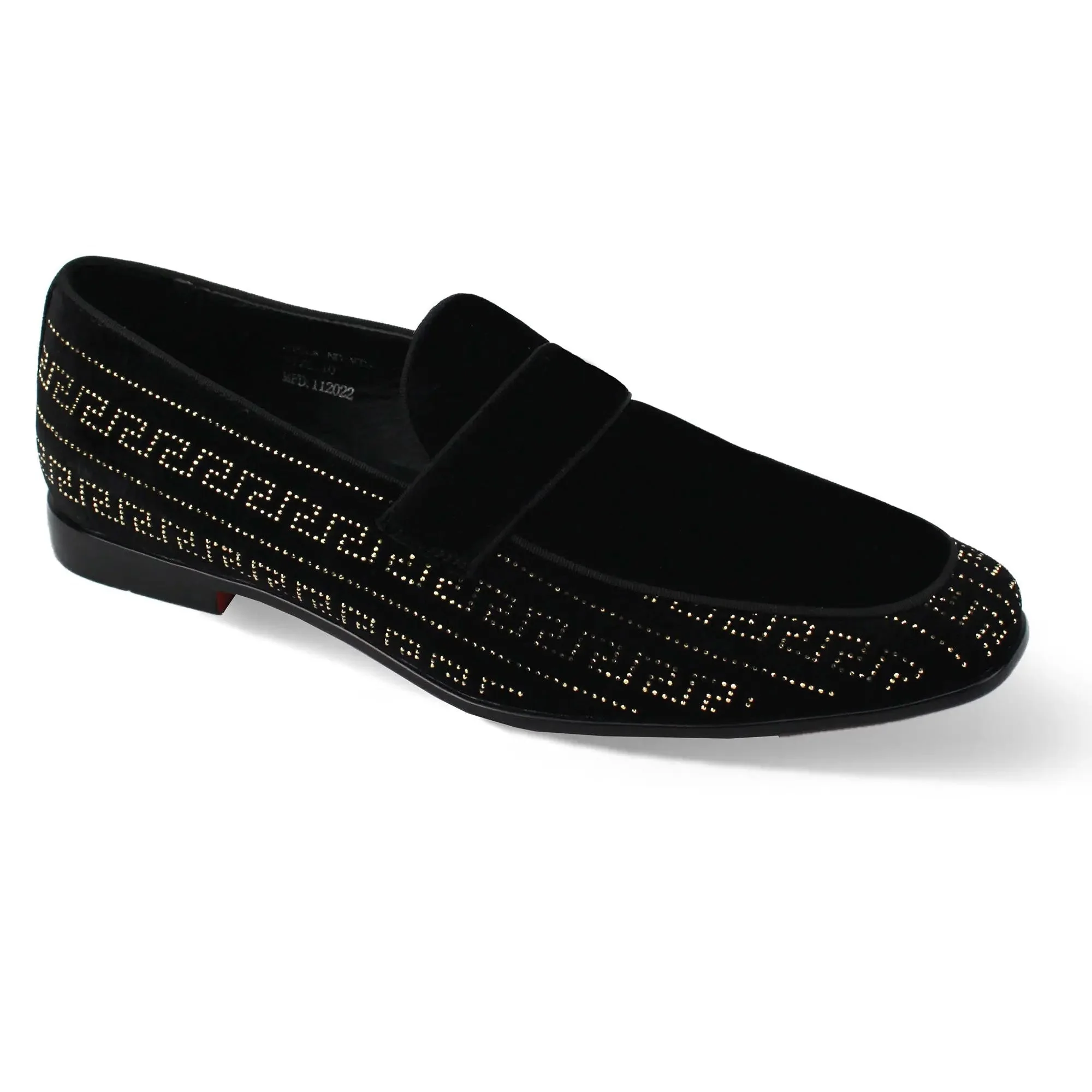 Vincent Velvet Rhinestone sequin Slip-On Smoking Loafers by After Midnight - Image 2
