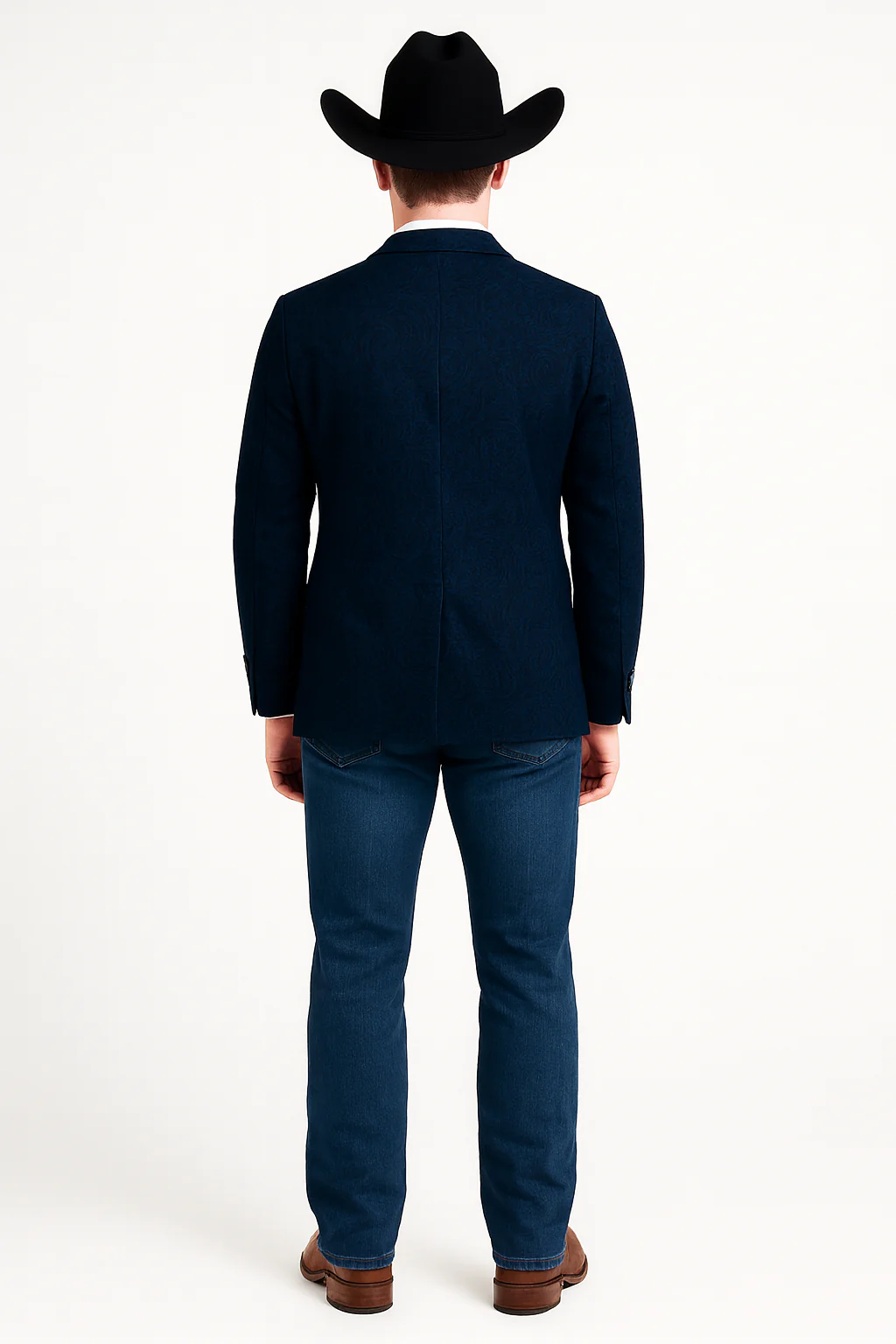 Western Blazers - Saco Vaquero Para Hombre - Paisley Blazer in Navy - Image 2