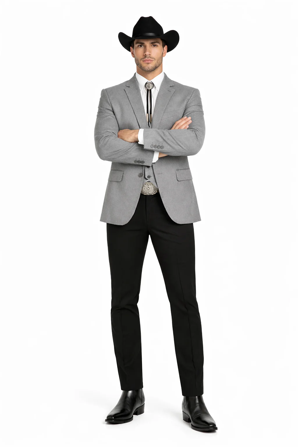 Western Suit - Gray Cowboy Tuxedo - Traje Para Hombre - Image 5