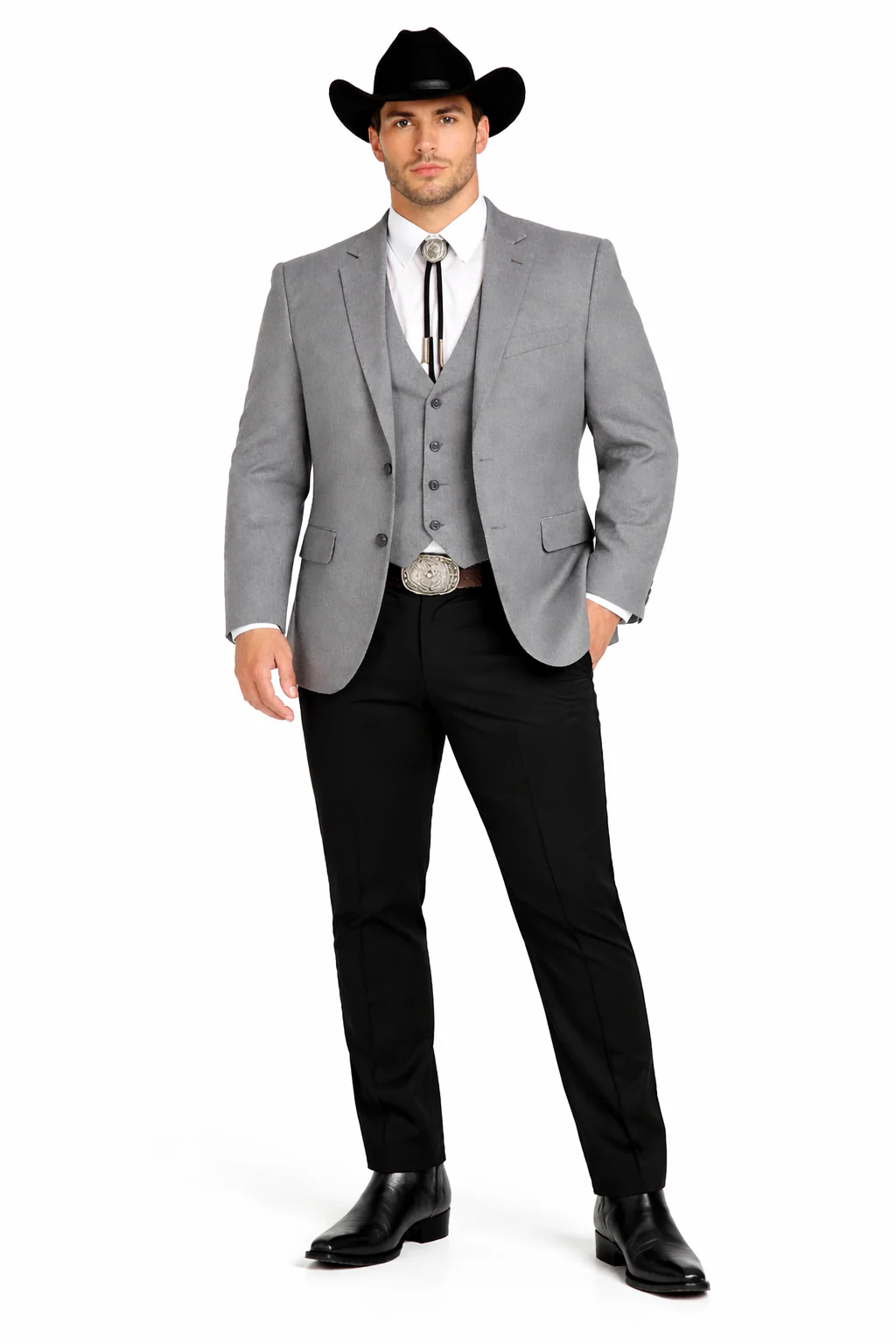 Western Suit - Gray Cowboy Tuxedo - Traje Para Hombre - Image 7