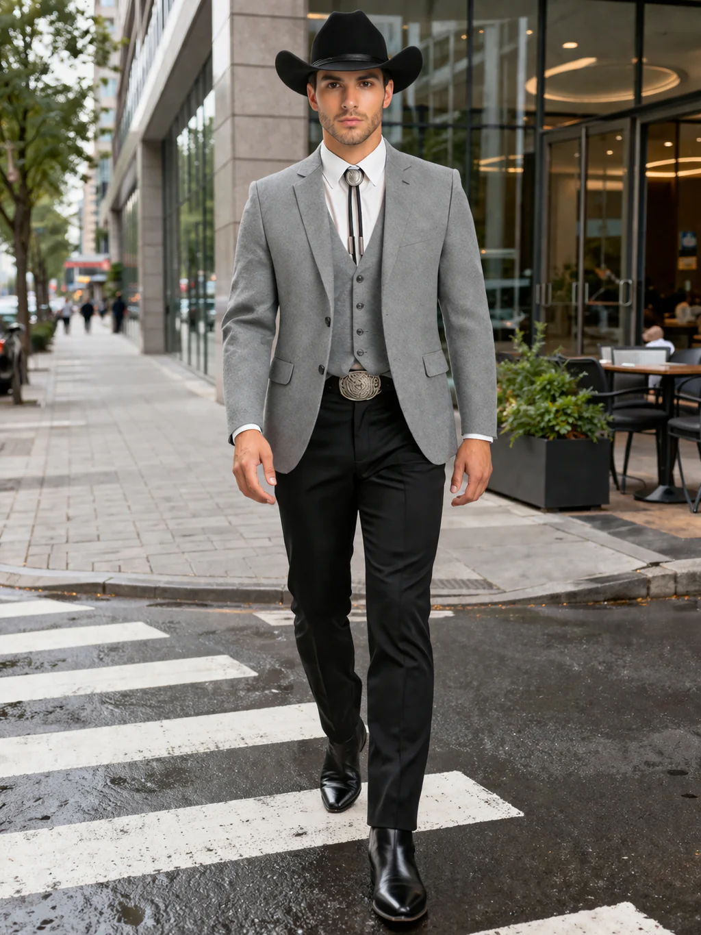 Western Suit - Gray Cowboy Tuxedo - Traje Para Hombre - Image 8