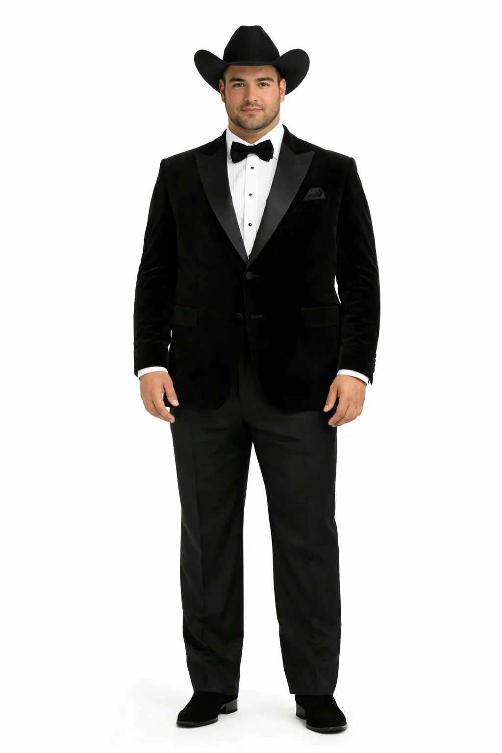 Western Suit - Trajes Para Hombres - Cowboy Formal Attire - Trajes De Novio - Black Matte Shawl Lapel - Image 7