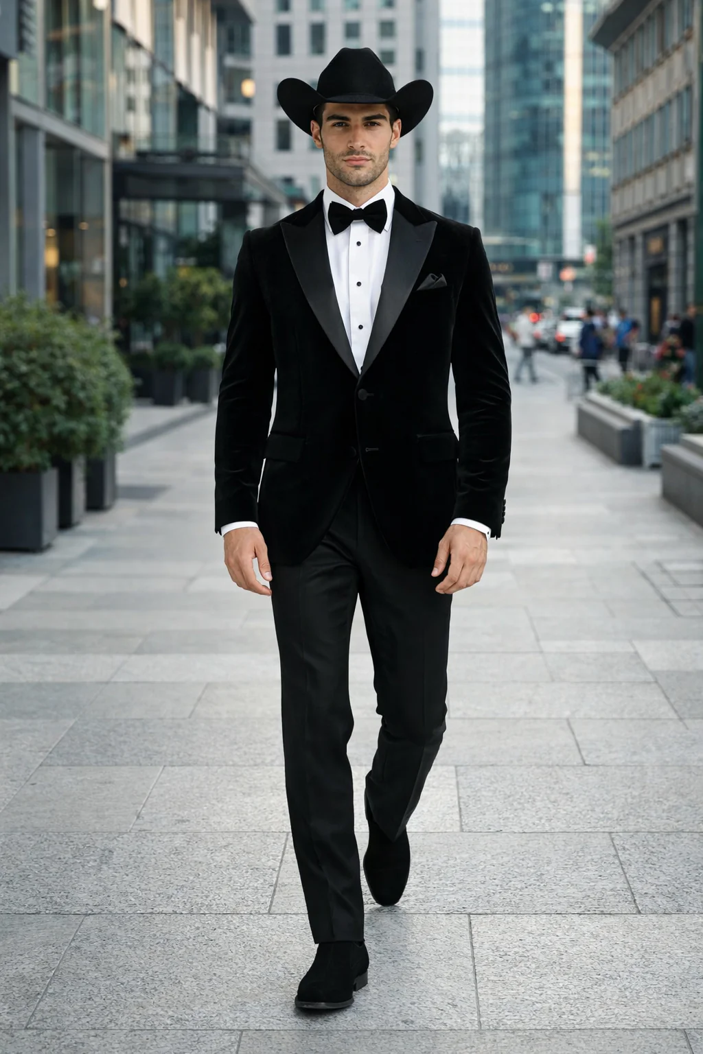 Western Suit - Trajes Para Hombres - Cowboy Formal Attire - Trajes De Novio - Black Matte Shawl Lapel - Image 8