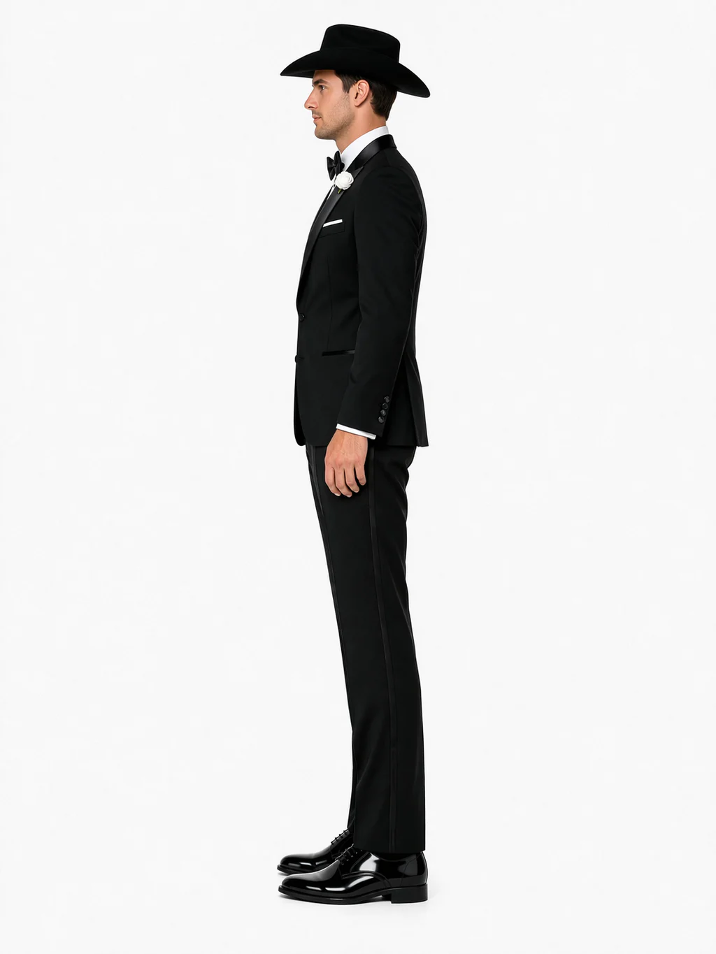 Western Suit - Trajes Para Hombres - Cowboy Formal Attire - Trajes De Novio Black Single Breasted - Image 3