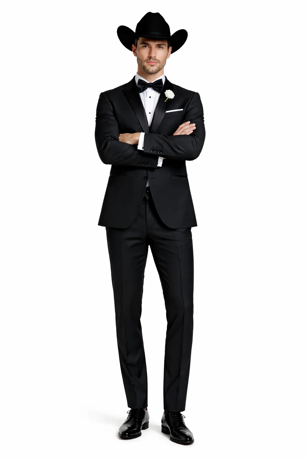 Western Suit - Trajes Para Hombres - Cowboy Formal Attire - Trajes De Novio Black Single Breasted - Image 5