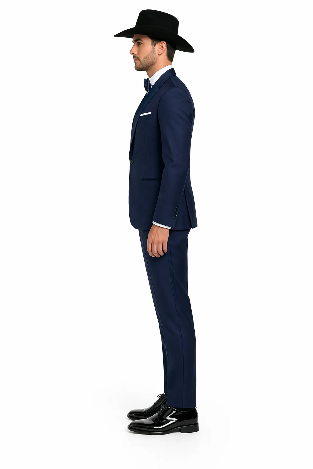 Western Suit - Trajes Para Hombres - Cowboy Formal Attire - Trajes De Novio - Blue - Image 3