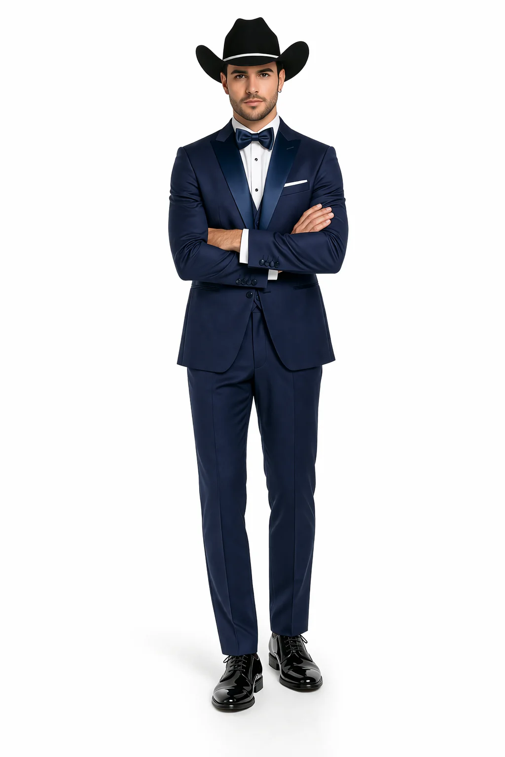 Western Suit - Trajes Para Hombres - Cowboy Formal Attire - Trajes De Novio - Blue - Image 5